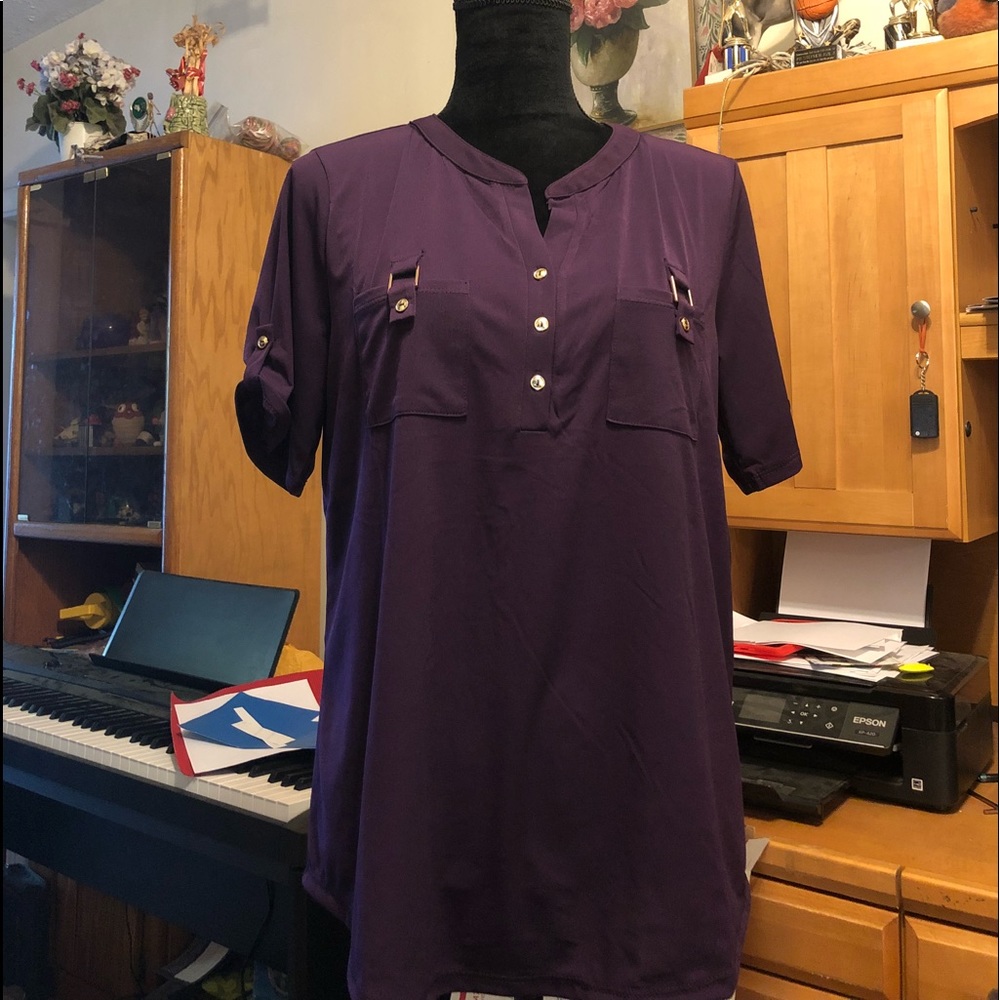ladies purple top